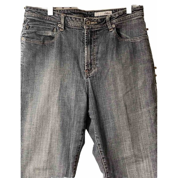 Chicos Platinum Jeans Size 2 Short Bootcut Petite Medium Slimming - Picture 2 of 13